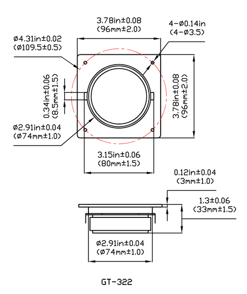 2 Goldwood Sound GT-322 Titanium Dome Tweeters 120 Watt each 8ohm